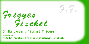 frigyes fischel business card